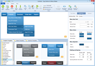 Easy Button & Menu Maker - Screenshot